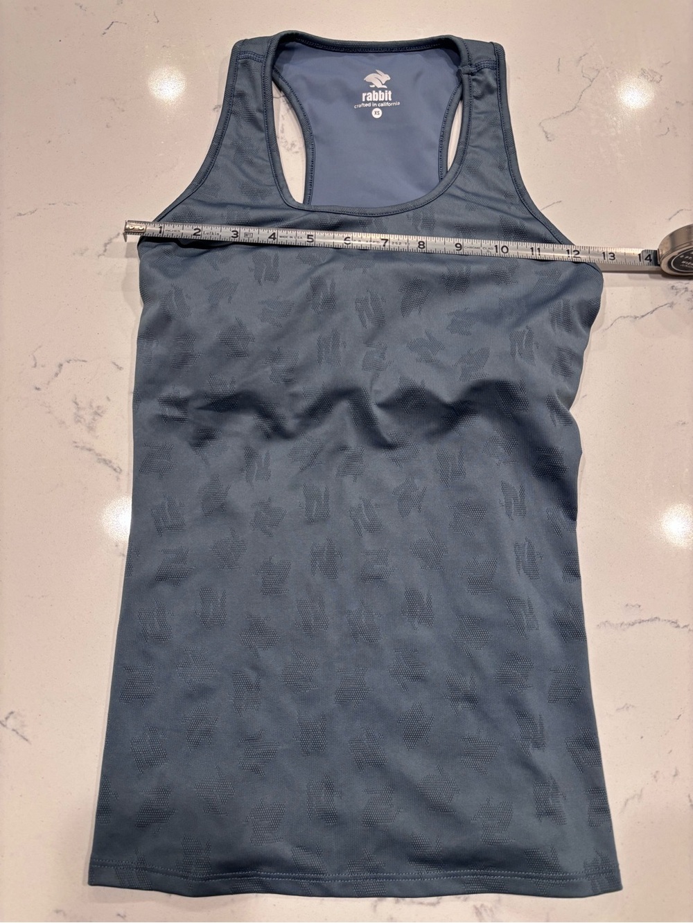 Run In Rabbit  Built in Bra Tank XS Blue - Picture 4 of 11